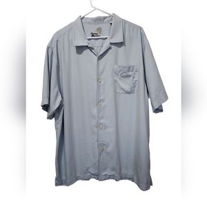 Tommy bahama men's extra large blue camp shirt button down short sleeve